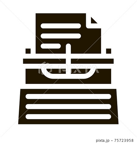 Writer Typewriter Icon Vector Glyph Illustration 75723958