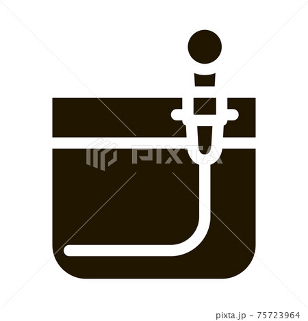 Microphone Tool Icon Vector Glyph Illustration 75723964