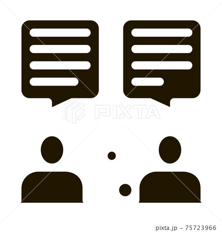 Interview Discuss Icon Vector Glyph Illustration 75723966