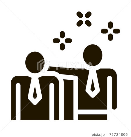 Man Pat Shoulder Icon Vector Glyph Illustration Man Pat Shoulder Icon Vector Glyph Illustration 75724806