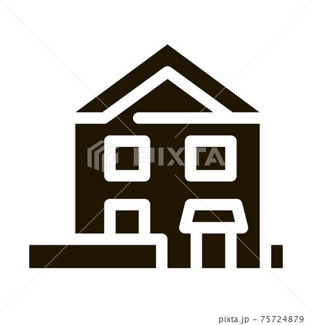 House Building Icon Vector Glyph Illustrationのイラスト素材
