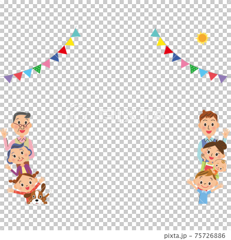 Family frame message illustration Family frame message illustration 75726886