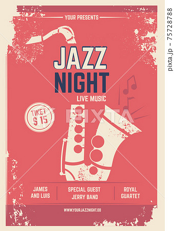 Musical Poster in retro style. Invitation forのイラスト素材