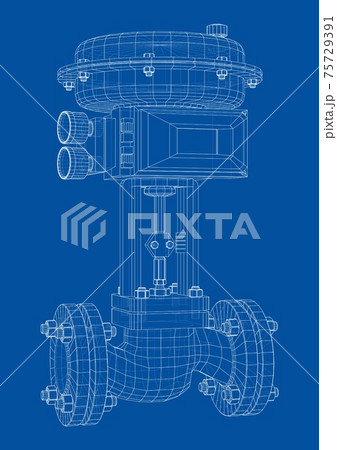 Valve with automatic electro-actuated. Vector 75729391