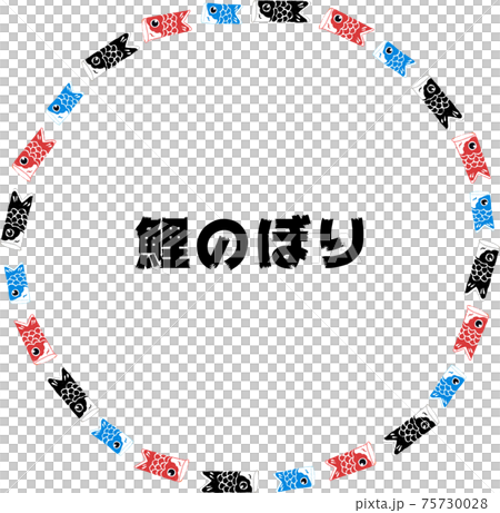 アクリル画の鯉のぼり丸フレーム文字有 アクリル画の鯉のぼり丸フレーム文字有 75730028