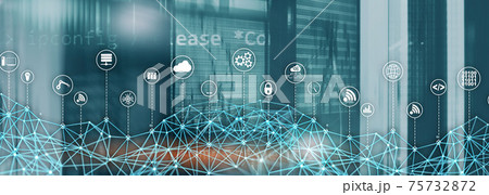 Universal Global Network Structure on Abstract Data Center Background. 75732872