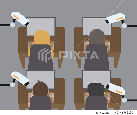 micromanagement boss that monitor and control you in every single step of your work vector micromanagement boss that monitor and control you in every single step of your work vector 75736120