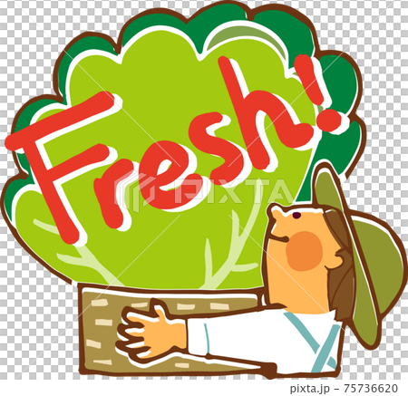 Fresh vegetable harvest icon 75736620