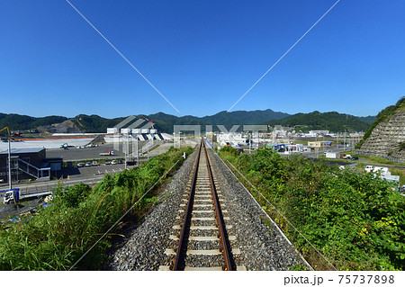 2020年、釜石駅から陸前山田駅までの三陸鉄道リアス線風景と車窓からの風景 75737898