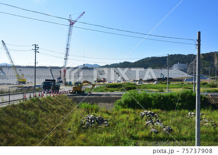 2020年、釜石駅から陸前山田駅までの三陸鉄道リアス線風景と車窓からの風景 75737908