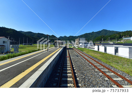 2020年、釜石駅から陸前山田駅までの三陸鉄道リアス線風景と車窓からの風景 2020年、釜石駅から陸前山田駅までの三陸鉄道リアス線風景と車窓からの風景 75737933