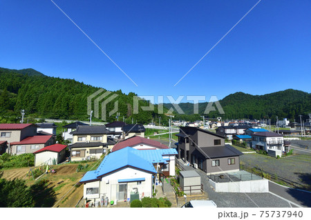 2020年、釜石駅から陸前山田駅までの三陸鉄道リアス線風景と車窓からの風景 75737940