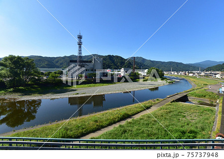 2020年、釜石駅から陸前山田駅までの三陸鉄道リアス線風景と車窓からの風景 75737948
