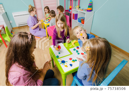 creative lesson with use plasticine for preschoolers 75738506