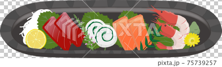 Long plate assorted sashimi 4 points 75739257
