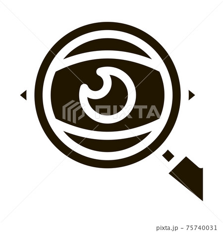 Eye Optical Investigation Icon Vector Eye Optical Investigation Icon Vector 75740031