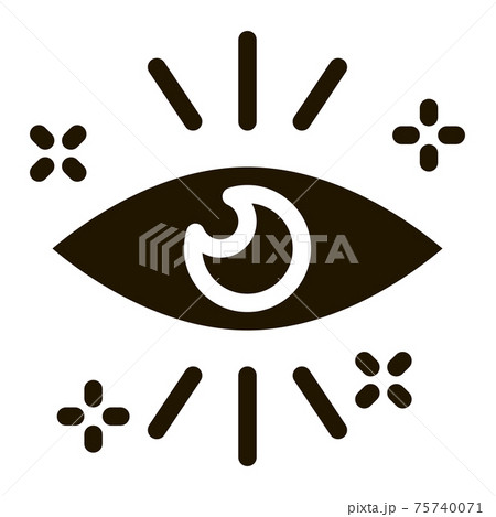 Sore Sick Tear Eye Organ Icon Vector Sore Sick Tear Eye Organ Icon Vector 75740071
