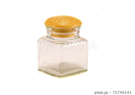 empty glass jar for spice isolated on white 75740141