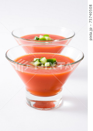 Traditional Spanish gazpacho soup Traditional Spanish gazpacho soup 75740508