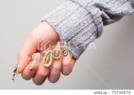 メタリックスカルプネイル 75740678