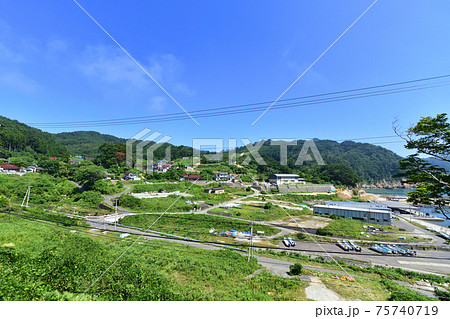 岩手県の重茂半島線、魹ヶ崎の風景 岩手県の重茂半島線、魹ヶ崎の風景 75740719
