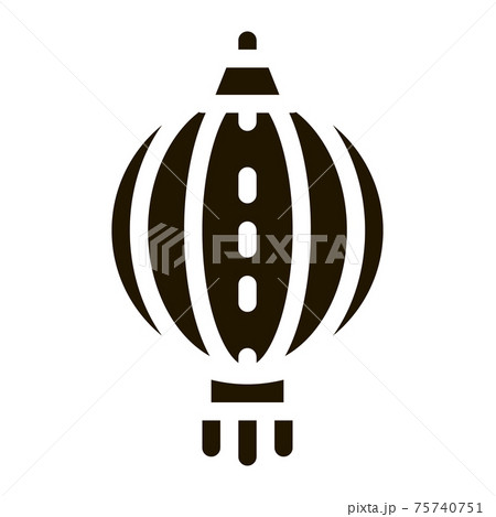 Asian Lantern Icon Vector Glyph Illustration 75740751