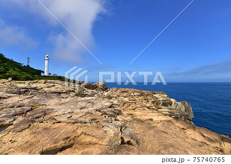 岩手県の重茂半島線、魹ヶ崎の風景 岩手県の重茂半島線、魹ヶ崎の風景 75740765