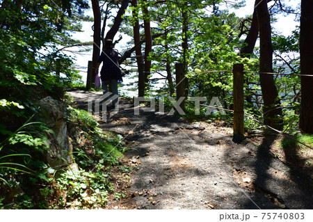 岩手県の重茂半島線、魹ヶ崎の風景 75740803