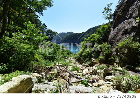 岩手県の重茂半島線、魹ヶ崎の風景 岩手県の重茂半島線、魹ヶ崎の風景 75740808