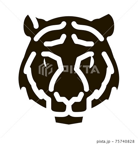 Tiger Animal Icon Vector Glyph Illustration Tiger Animal Icon Vector Glyph Illustration 75740828