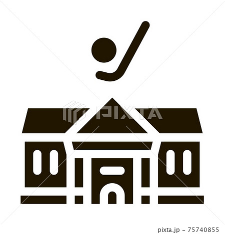 Golf Club House Icon Vector Glyph Illustration Golf Club House Icon Vector Glyph Illustration 75740855