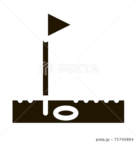 Man Playing Golf Icon Vector Glyph Illustration Man Playing Golf Icon Vector Glyph Illustration 75740864