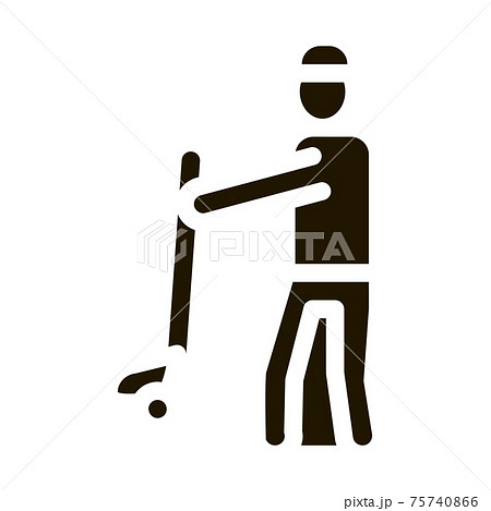 Ball On Water Icon Vector Glyph Illustration 75740866