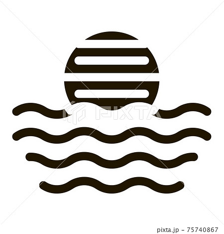 Ball On Sand Icon Vector Glyph Illustration 75740867
