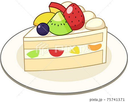 フルーツケーキのイラスト素材