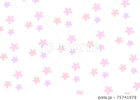 小さい 桜 花びら かわいい 背景 壁紙のイラスト素材