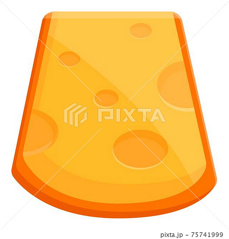 Dairy cheese icon, cartoon style Dairy cheese icon, cartoon style 75741999
