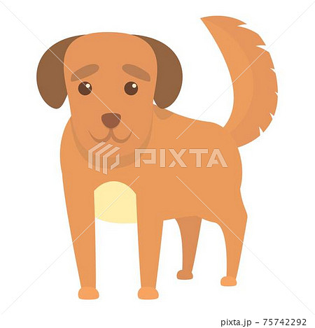 Playful dog ready icon, cartoon style 75742292