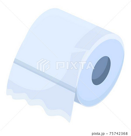 Tissue toilet roll icon, cartoon style 75742368
