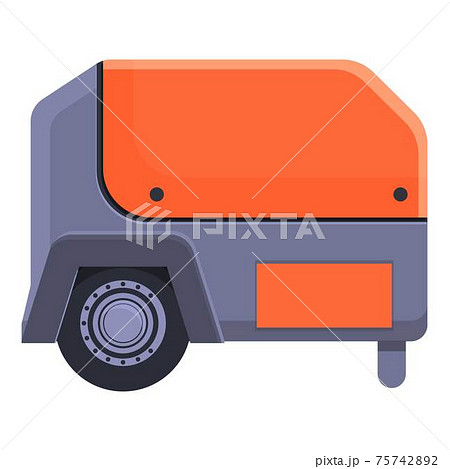Trailer compressor icon, cartoon style 75742892