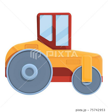 Road roller icon, cartoon style - Stock Illustration [75742953] - PIXTA