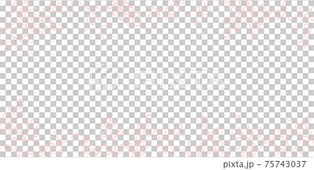 pink_leaf_frame_large_wide_horizontal粉紅色的葉子框架 75743037