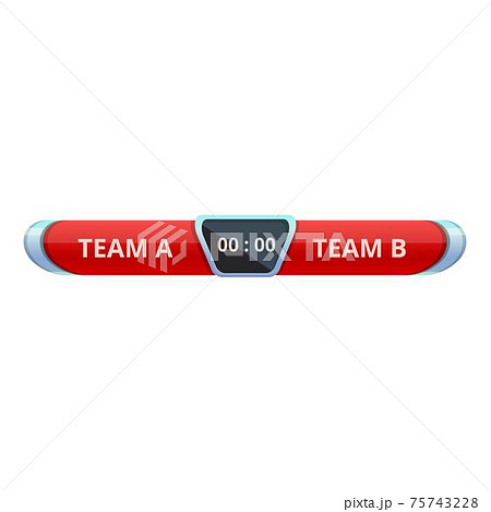 Football scoreboard icon, cartoon style 75743228