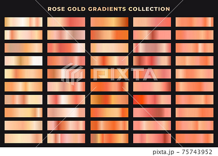 Set of rose gold gradients, foil texture backgrounds collection. 75743952