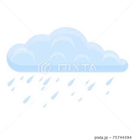 Raining cloud icon, cartoon style Raining cloud icon, cartoon style 75744394
