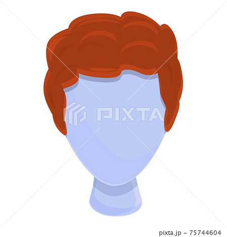 Ginger wig icon, cartoon style Ginger wig icon, cartoon style 75744604