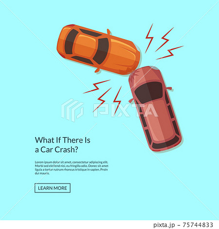 two cars accident top view illustration two cars accident top view illustration 75744833