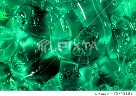 Liquid cream gel, green blue cosmetic texture with bubbles Liquid cream gel, green blue cosmetic texture with bubbles 75745135