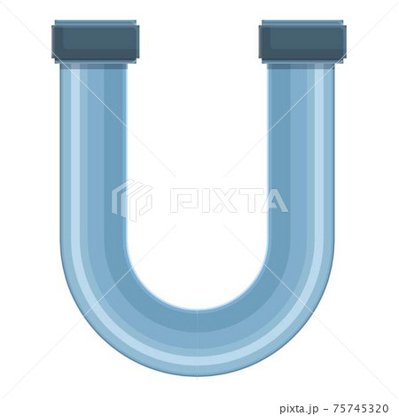 Roof water pipe icon, cartoon style Roof water pipe icon, cartoon style 75745320