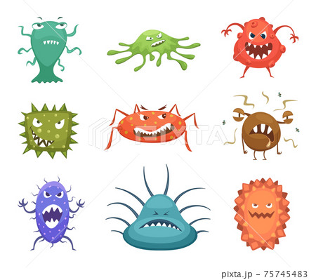 flu bug cartoon